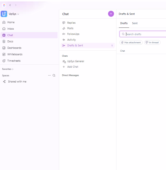 Access Chat from the Sidebar